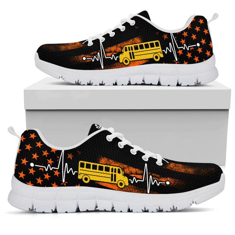 School Bus Orange Sneakers, Running Shoes, Shoes For
